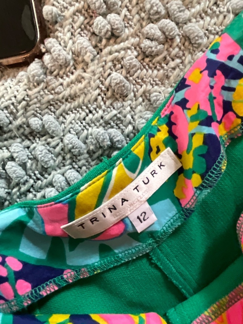 Trina Turk Green Wide Leg Cropped Trousers Size 12 - Picture 3 of 6